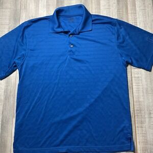 PGA TOUR mens Pro Series Athletic fit  Golf Polo t-shirt Size L blue